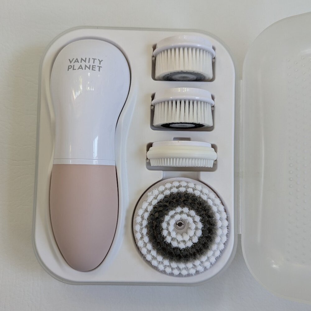 Vanity Planet Raedia Facial Cleansing Brush Battery Powered System & Travel Case